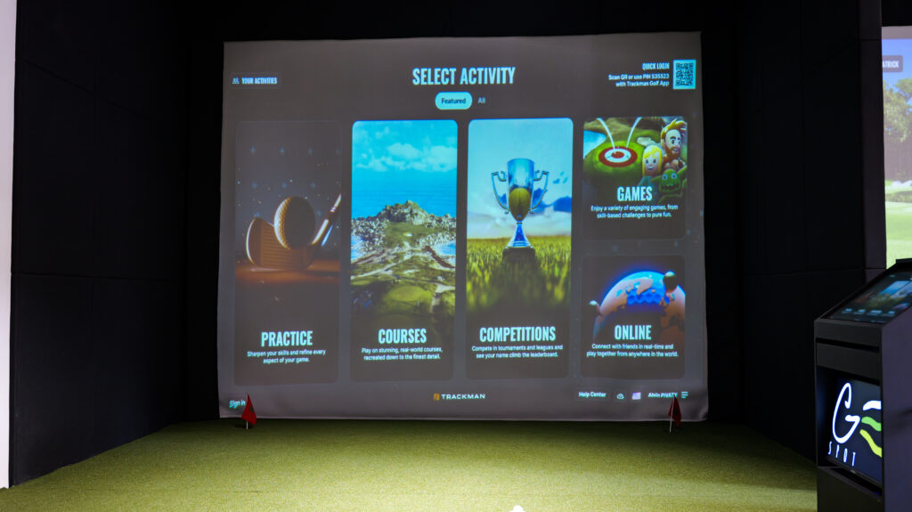 Les modes de jeu du simulateur de golf